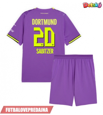Lacne Dětský Futbalové dres Borussia Dortmund Marcel Sabitzer #20 2026-27 Krátky Rukáv - Tretina (+ trenírky)